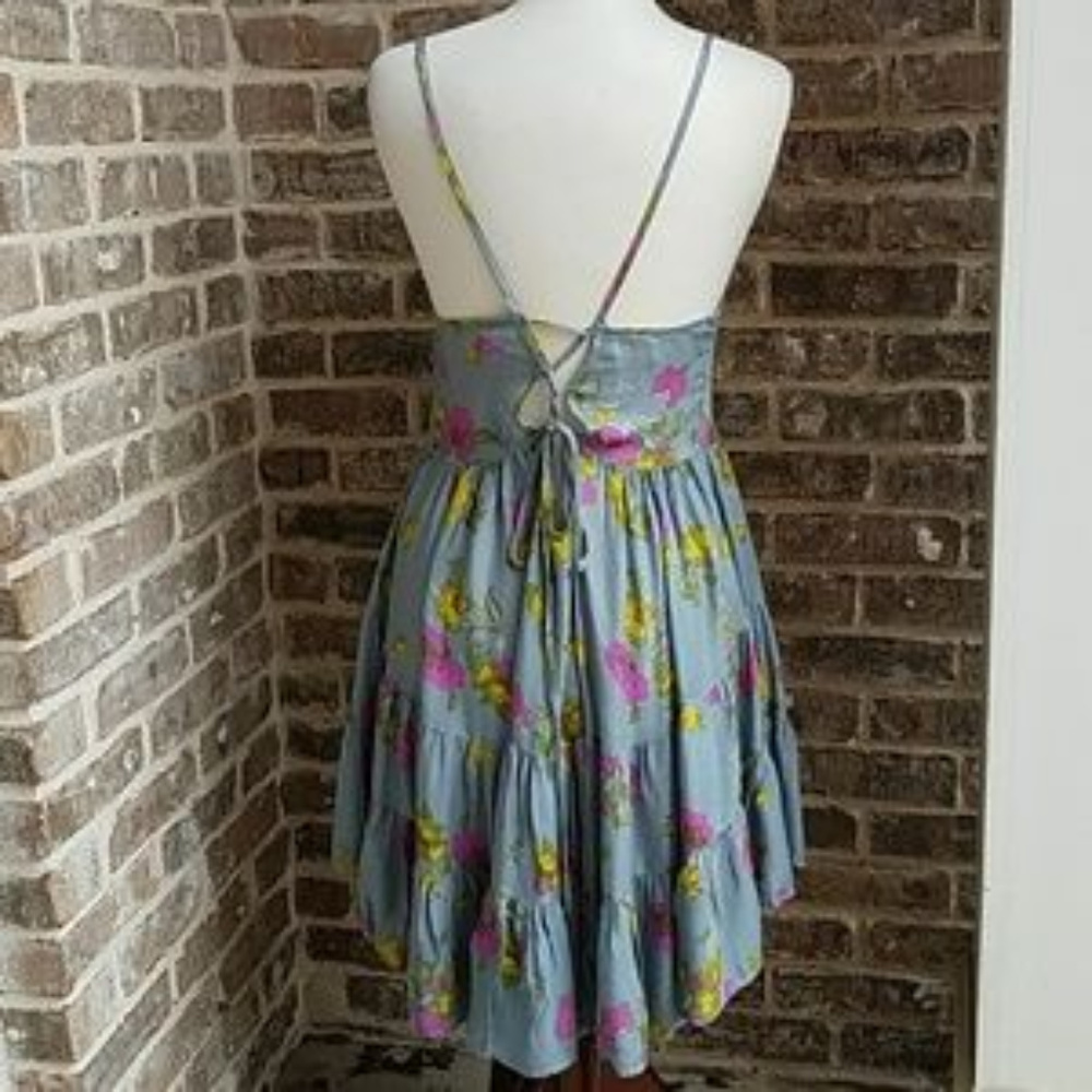 Free People Circle of Flowers Dress in blue - Picture 4 of 5